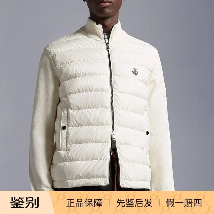 Moncler时尚男针织羽绒拉链外套