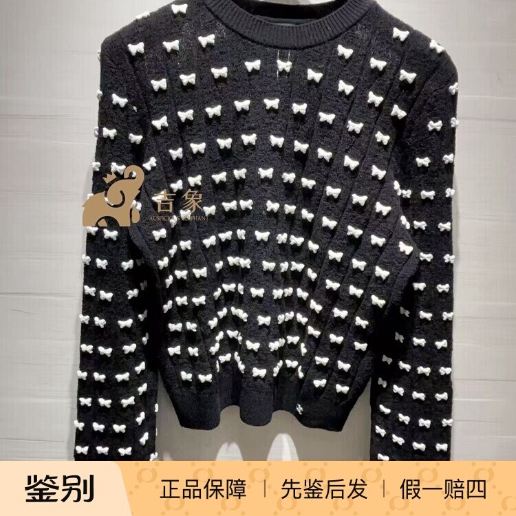 Chanel/香奈儿蝴蝶结圆领针织衫
