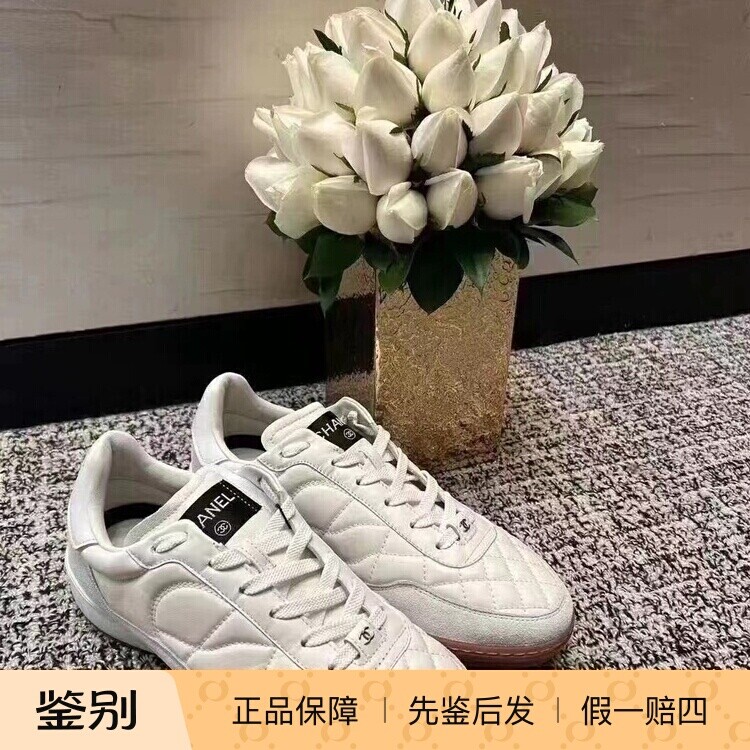 鞋棒鞋圆头平底网球鞋Chanel