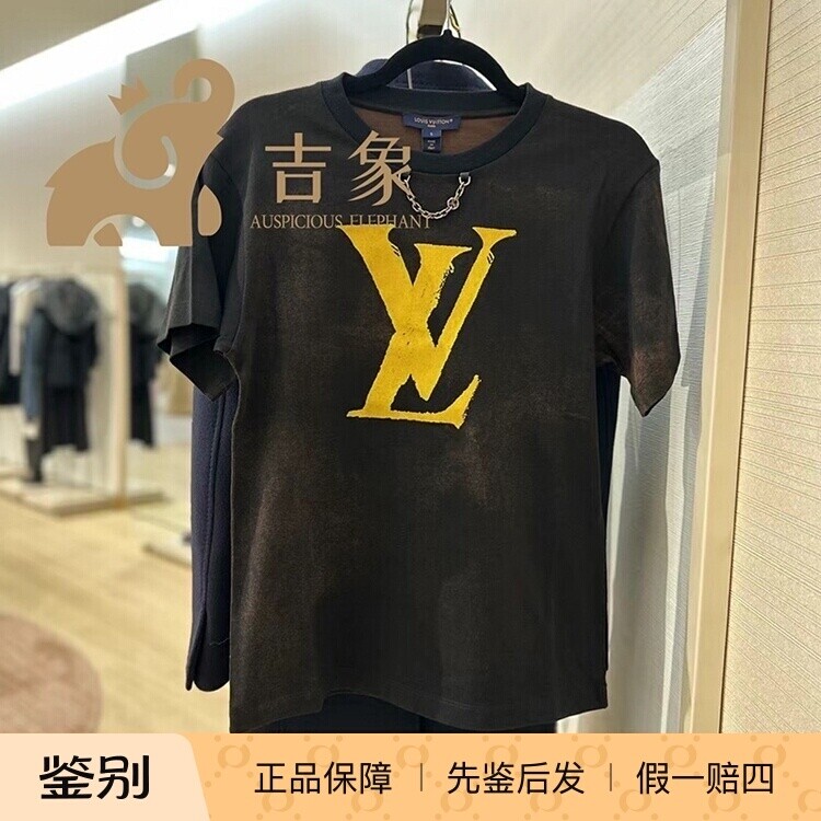 LV路易威登24SS新款女装涂鸦LOGO印花短袖 T 恤1AFDV7