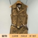 Miu 背心连衣裙 橄榄绿成衣染色腰带棉缎无袖 缪缪25SS新款 女装