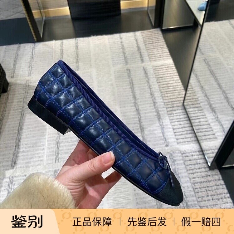 菱格纹玛丽珍鞋Chanel羊皮平底鞋