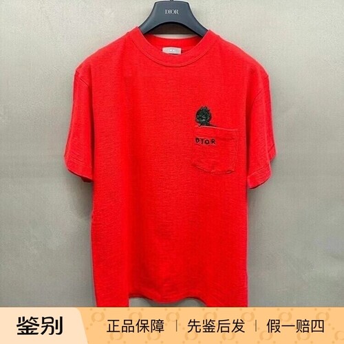 Dior/迪奥短袖男士刺绣T恤