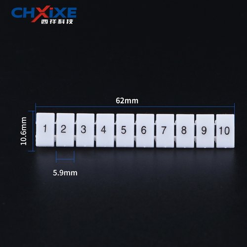 速发接6端子排标记条ZB线 1-10 .k2u5b UK5 ST4数字号码 可文字