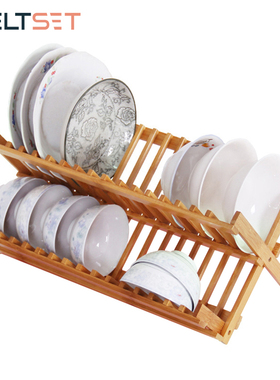 速发B Wood Kitche Fdig Shelf Plate Dish Tr Srage Ho