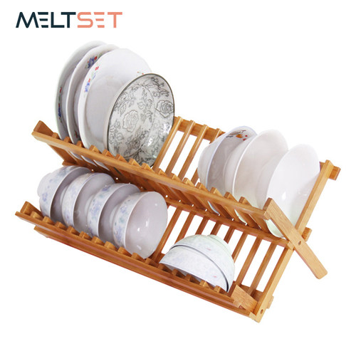 速发B Wood Kitche Fdig Shelf Plate Dish Tr Srage Ho