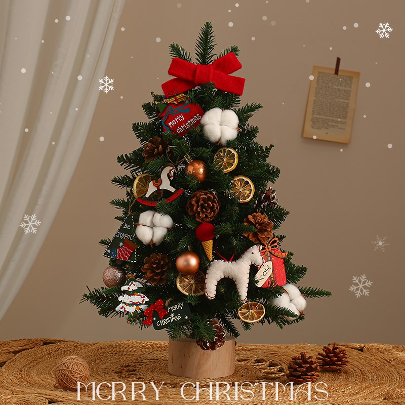 速发圣诞树家布装饰品迷你小摆件桌面套装圣诞节场景氛围用置