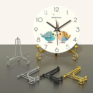 速发盘属坐盘看金挂盘架架盘子支瓷钟表工艺摆件底座奖牌展示托架