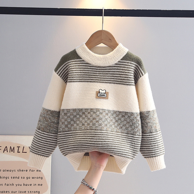 儿童加厚毛衣男童秋冬上衣