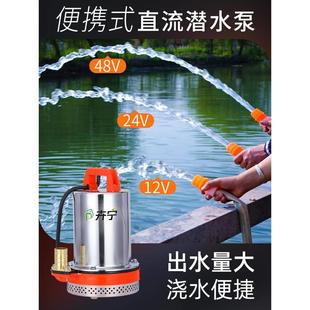 直流潜水泵12V24V48V60V伏电动车抽水泵浇菜水泵浇水泵抽水机