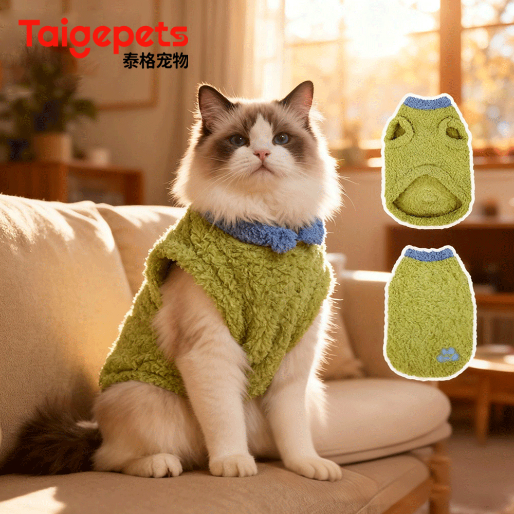 猫咪衣服冬装防掉毛保暖狗狗宠物可爱背心冬加厚2025新款比熊柯基