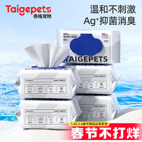 【18cm大尺寸】宠物湿巾抑菌祛味