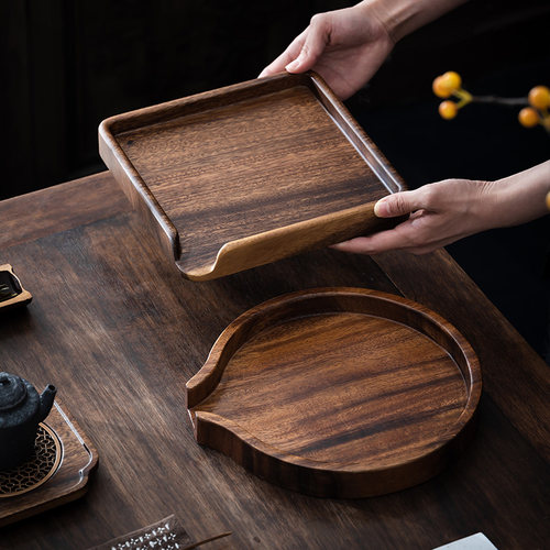 胡桃实木普洱茶盒茶饼收纳盒茶钳茶刀茶针茶具茶道配件赏茶分茶盘 - 封面