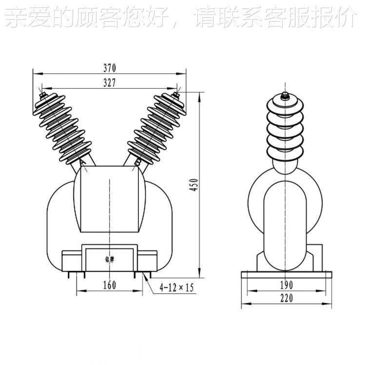 干式TWZ单相全封户外高压电线圈FD放GW/1.7/6.6-1KV闭/301.1/3/0.
