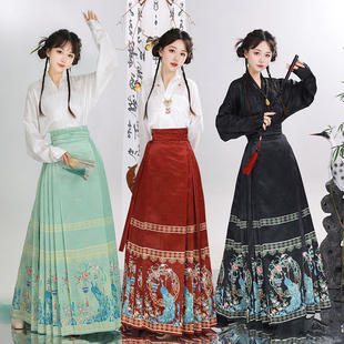 2023夏秋冬款 中国风马面裙日常古装 鸾凤友 逸苓阁原创明制汉服