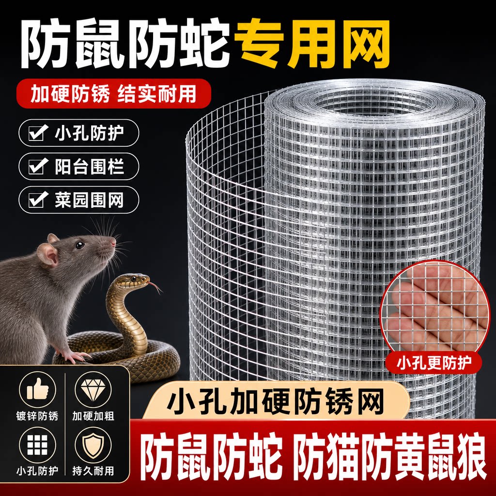 热镀锌钢丝网防鼠防锈围栏网
