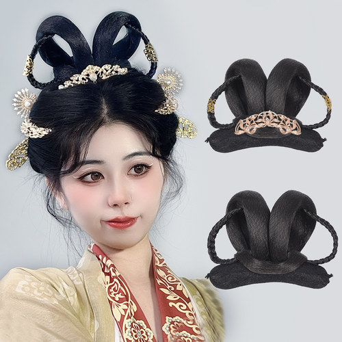 唐宋元明汉服假发下单送佩戴工具