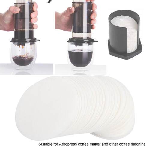 350pcs Coffee Filter Paper Round 64mm For Aeropress Coffee