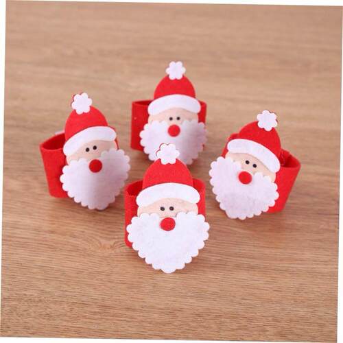 christmas decoration tree Santa napkin buckle 餐巾扣