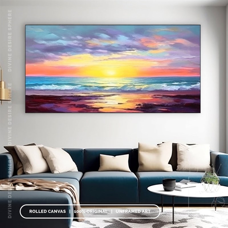 大芬村纯手绘油画现代大海风景抽象客厅装饰画餐厅肌理办公室挂画