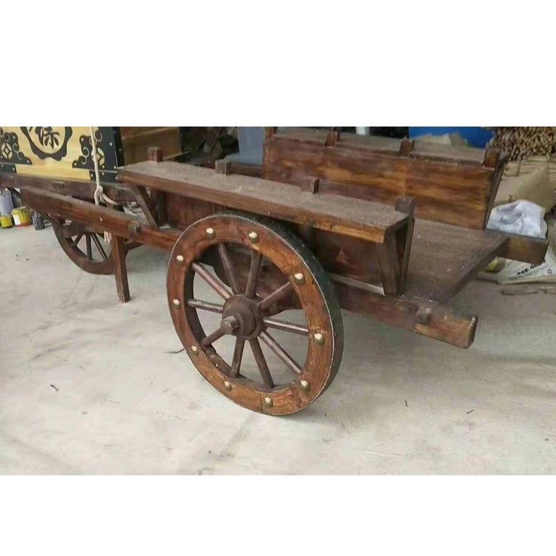 影视道具仿古马车两轮木车木质古代拉货车