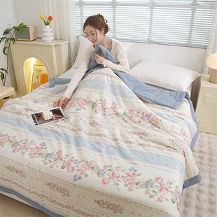 里外全棉夏被100%全棉花填充被芯夏凉被学生宿舍单人双人棉被子芯