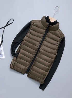 轻薄羽绒服背心男外穿加肥加大码中老年男士羽绒马甲坎肩爸爸特大