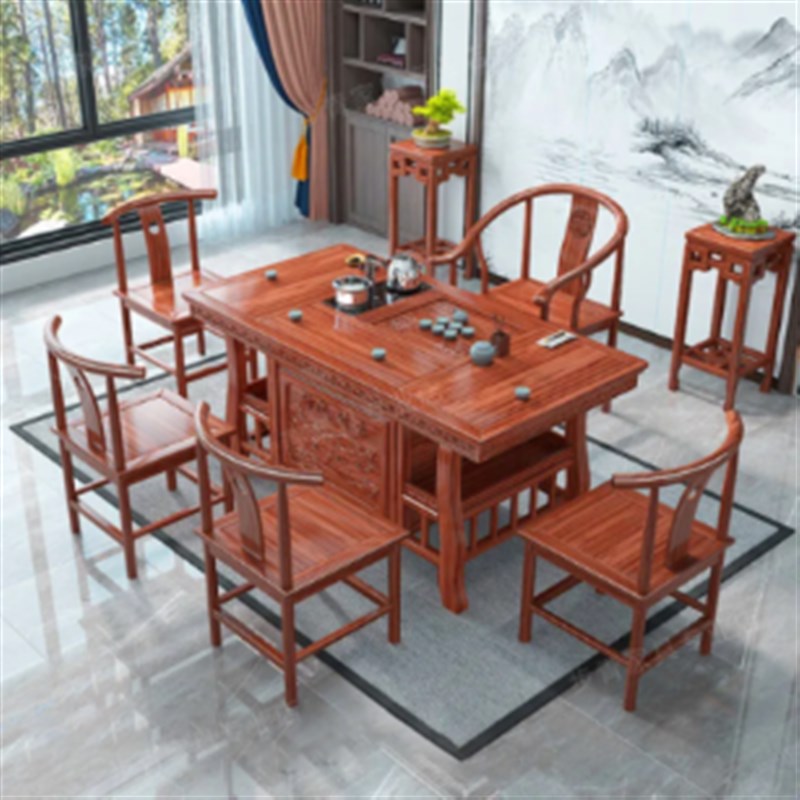 茶台实木大板茶桌椅组合功夫茶几泡茶桌小型家用客厅办公桌子套装