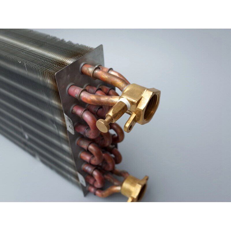 定制适用风机盘管散热器水空调表冷器空调铜管换热芯铝箔翅片冷凝