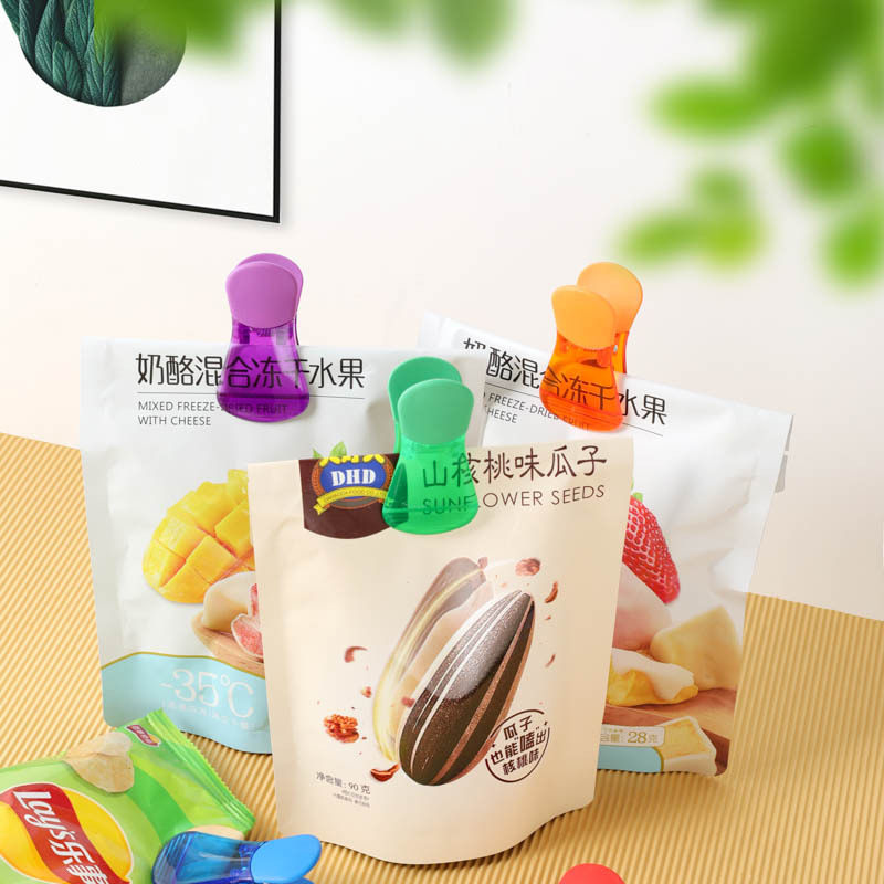 速发零食封口夹子家用厨房创意磁吸冰箱贴保存防潮食物密封保鲜夹