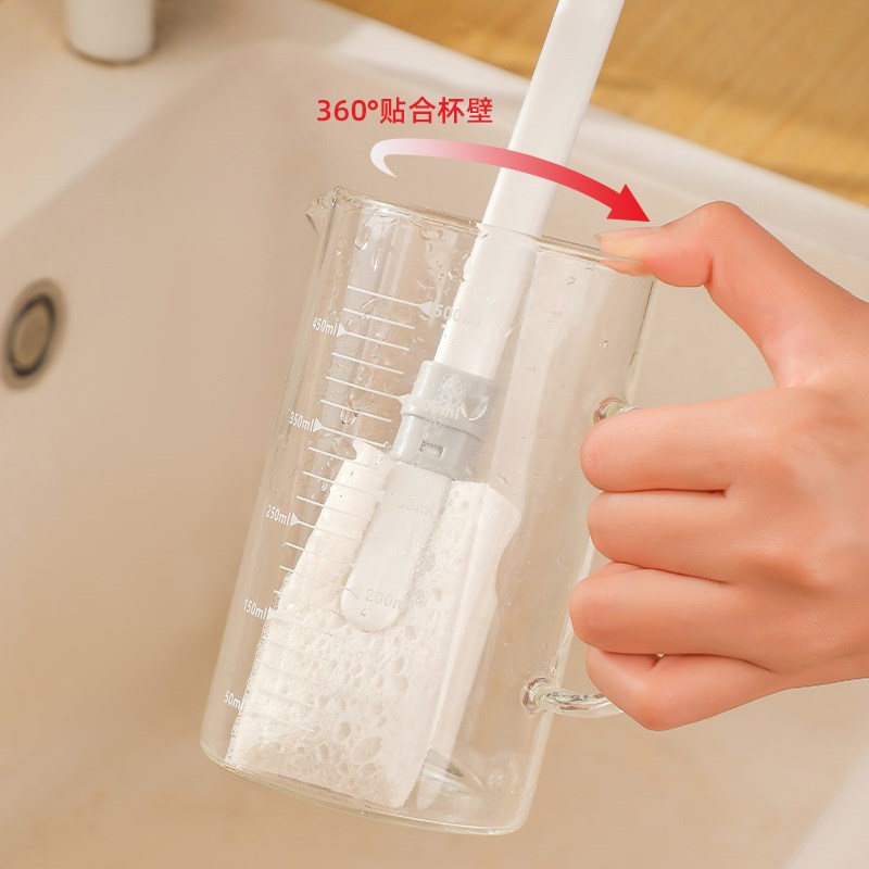 速发杯浆棉杯刷厨房家用无死角长柄清木刷刷洗杯子专用水洁清洗刷