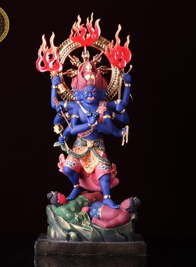 速发五大明王佛像 纯铜密宗叉品不动明王摆三世金刚夜用明王供奉