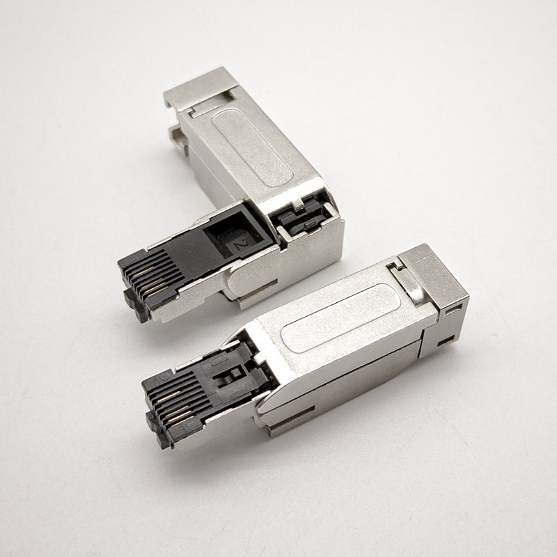 速发兼容网线RJ45接头180度免压4芯水晶头6GK101-1BB10-20