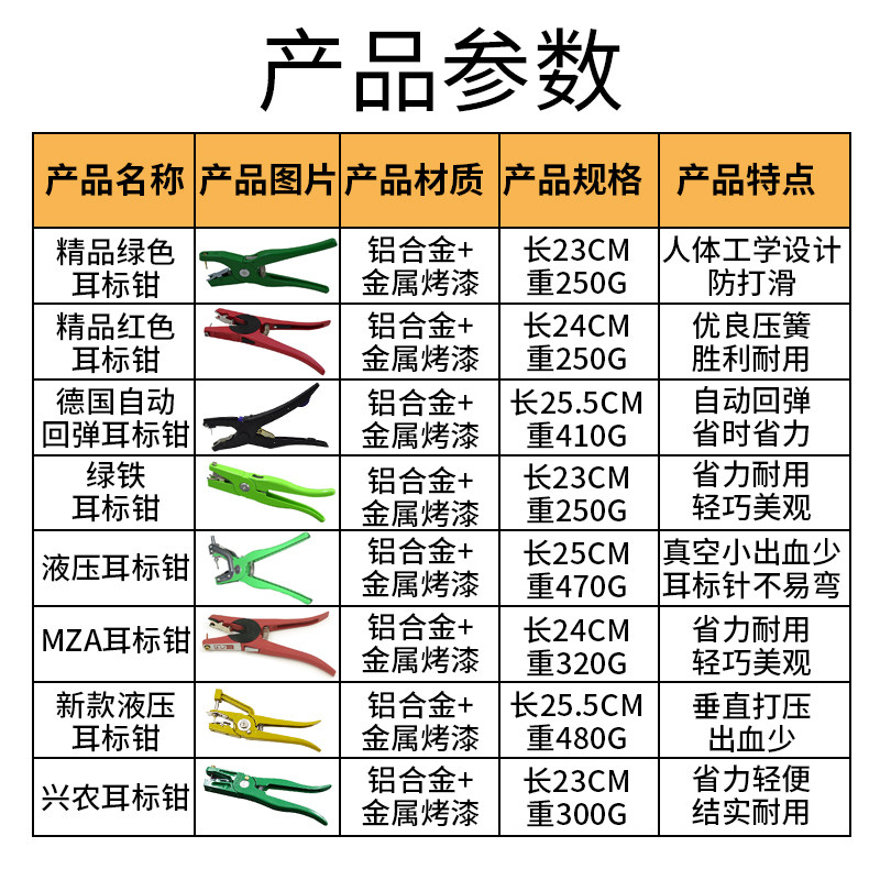 速发兽用耳标动母猪耳号钳牛自钳猪用打耳标的针子猪耳标钳羊用钳