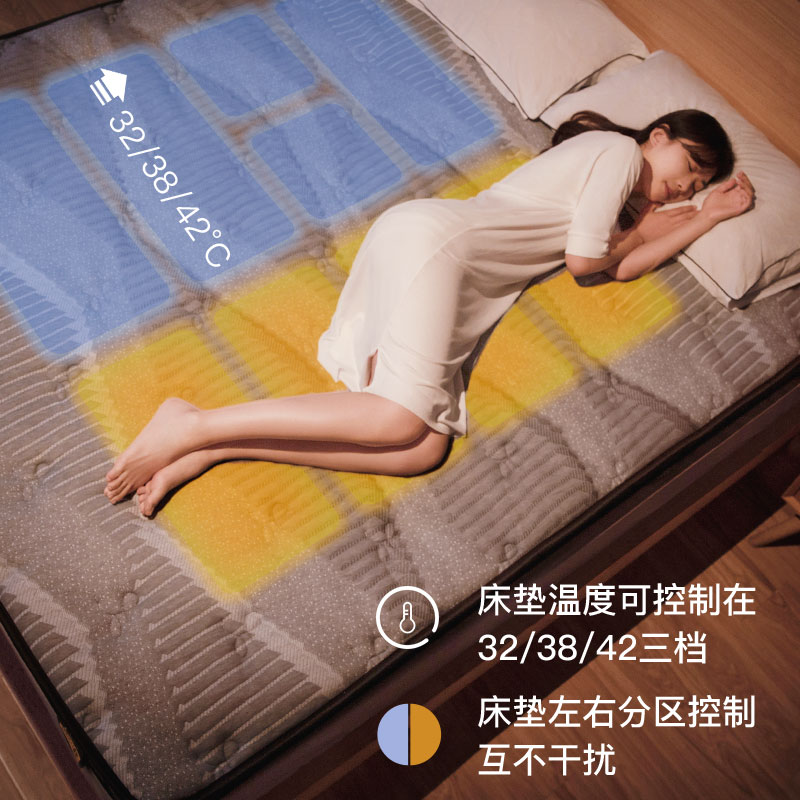 速发电动智薄床垫适中8.5m防螨助眠能垫气囊床垫1.1米双人