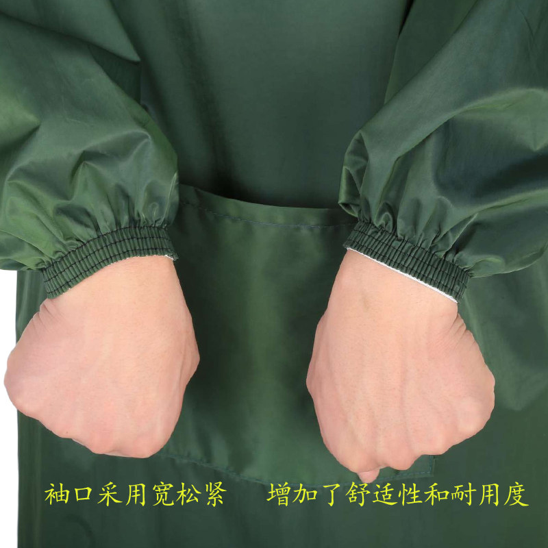 速发防水围裙男家用做饭厨房长袖防水防油罩衣男耐酸碱工作服反穿