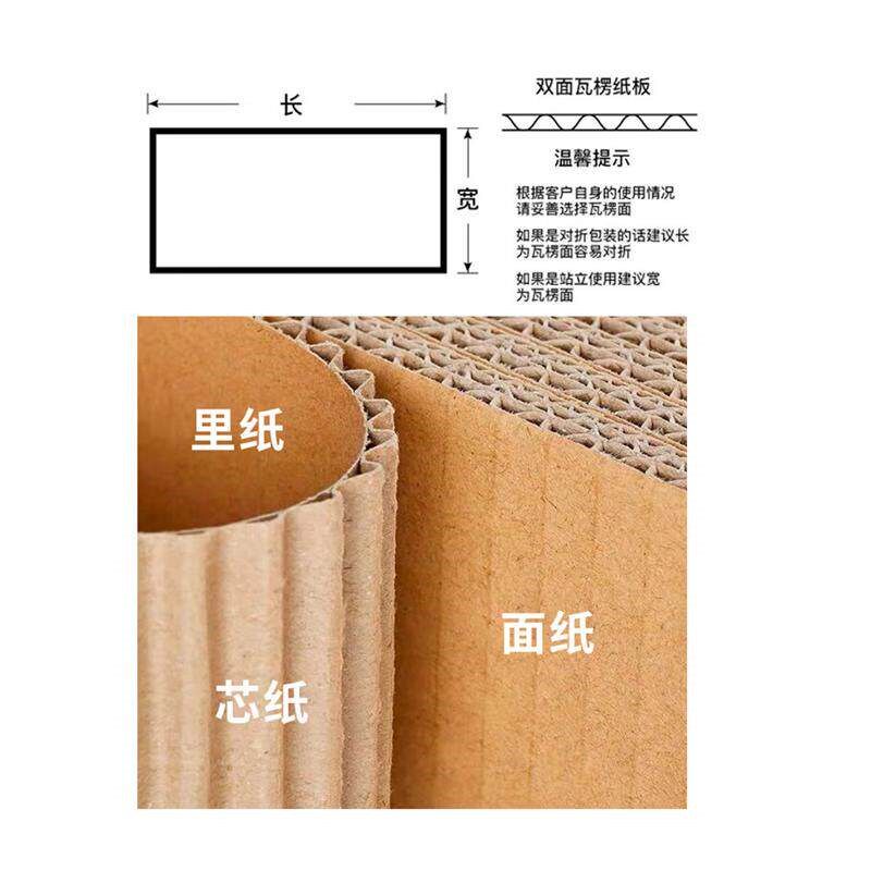 速发金固牢瓦楞纸板模型板纸壳硬纸板卡硬厚纸箱垫隔板纸三层B瓦5