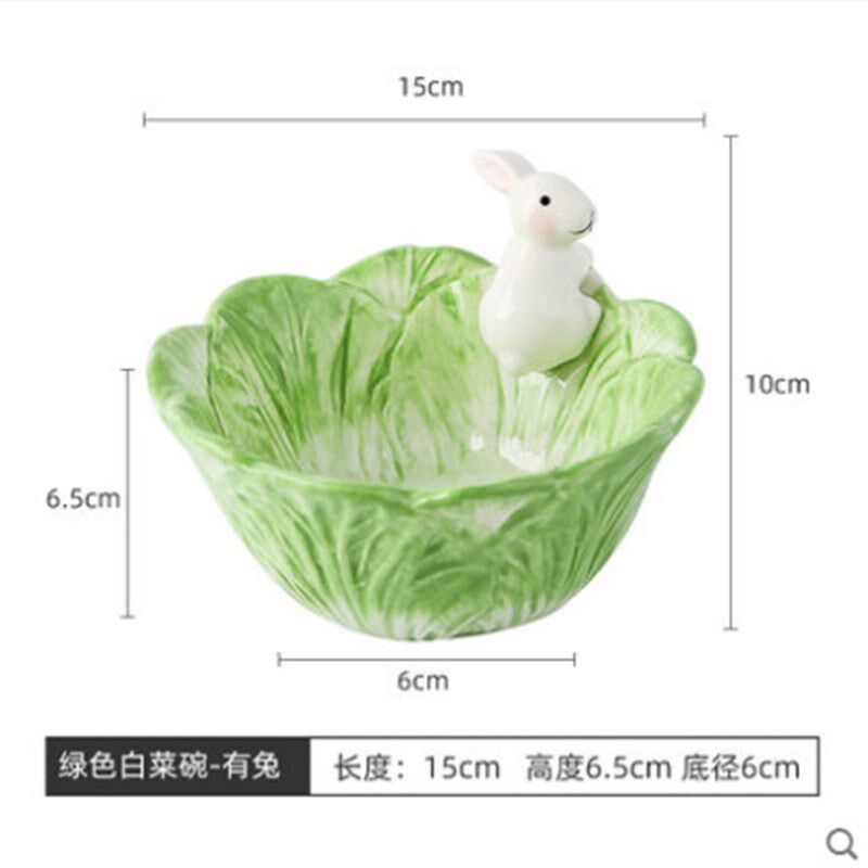 速发可批小兔子碗可拉少心韩版风甜品沙爱麦片舍宿碗家用陶