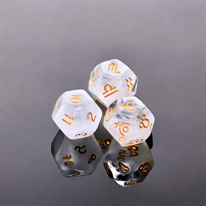 速发十二星座数闲桌游娱星子一12面骰子行乐星术宫位休字色子