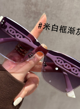 渐变灰紫猫眼墨镜女款2025新款