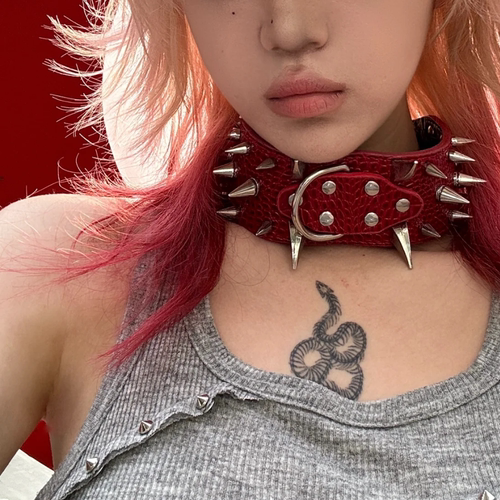 小众个性朋克铆钉项圈锁骨链男女