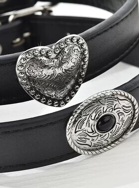 复古藏式金属图腾圆爱心项圈