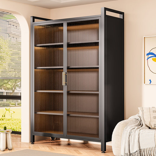 Household steel double door storage cabinet, floor to ceili