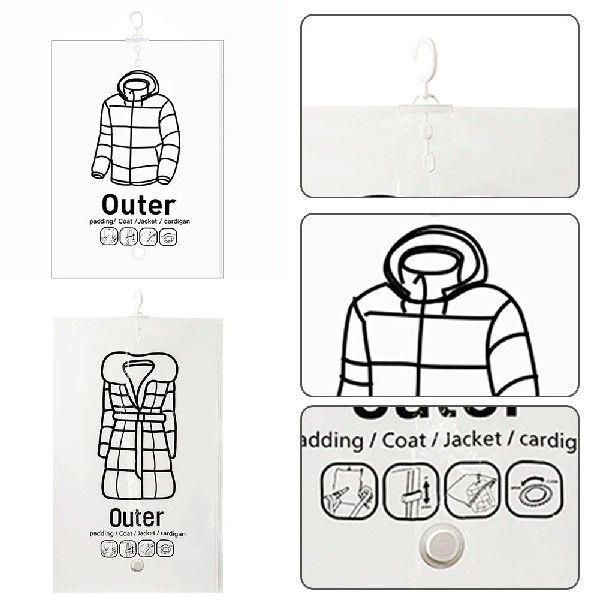 Hanging Compressible Storage Bag Reusable Clothes