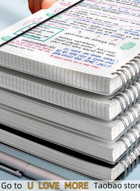 160 Pages Thickened Simple Notebook A5 Horizontal Grid Book