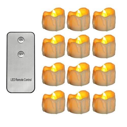 Pack of 12 Remote or Not Remote Decorative LED Candles,Batte