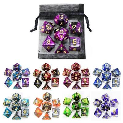 Dice DND Game Dice Role Dice Mixing Colours Dice Set With Ba