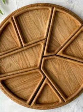 Round Wooden Serving Tray Desserts Table Tray Round Wooden