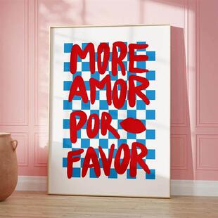 Maximalist Sunshine Love Quote Wall Art Canvas Poster Decor