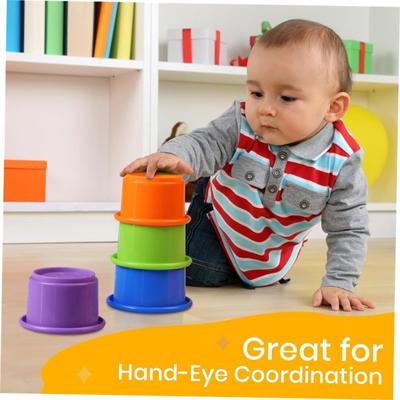 8pcs Stacking Cups Baby Toys Educational Cup Stack Set叠叠杯